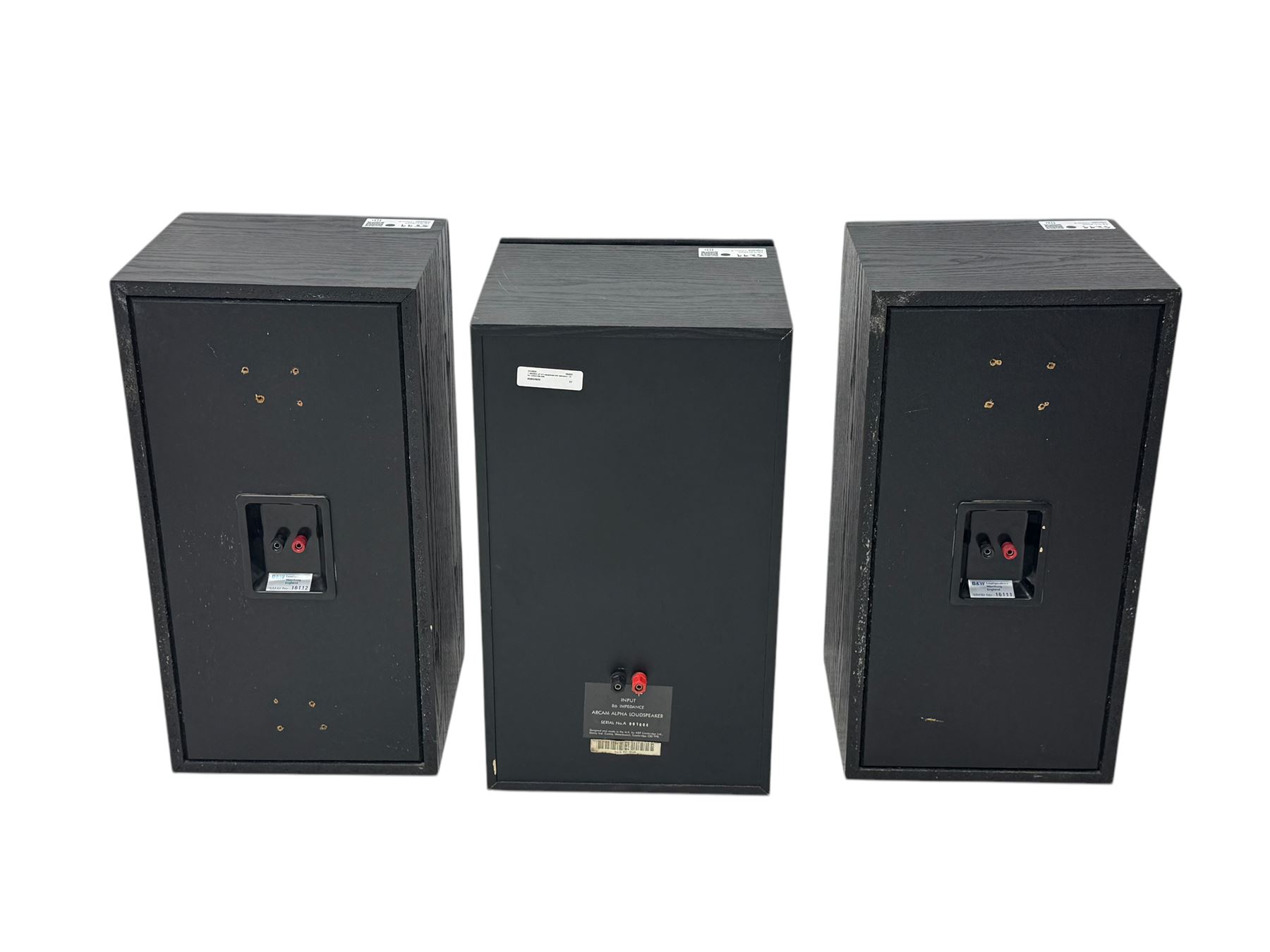 Wharfedale VALDUS 100SE speaker; MISSION speaker; pair of B&W DM10 speakers; pair of ARCAM 'Alpha' speakers