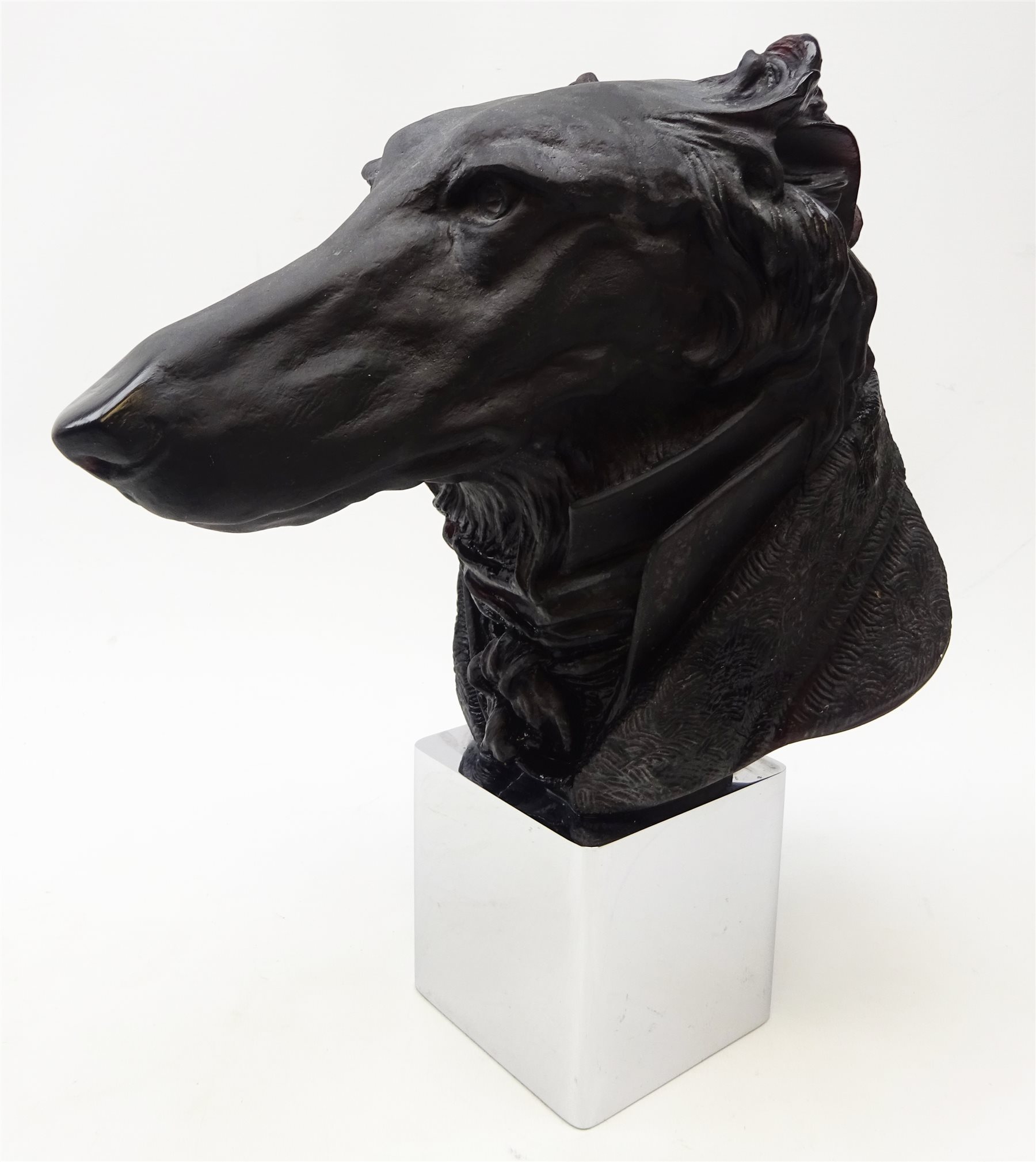 A Daum crystal Dandys Andrew Greyhound, designed by Jean-Francois Leroy, limited edition no 21/500, H35cm W30cm.