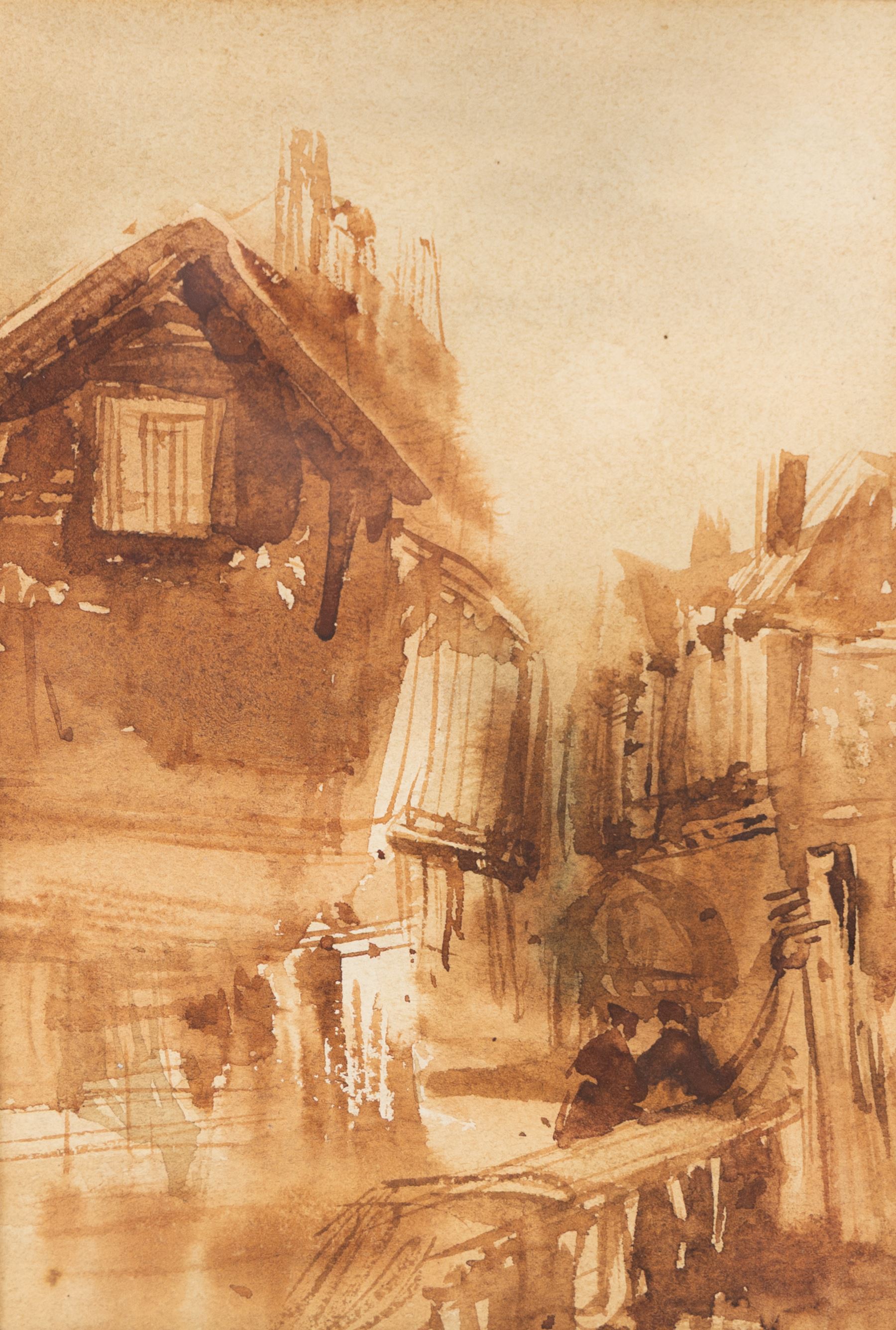 Henry Barlow Carter (British 1803-1867): 'Old Houses - York', pair watercolours signed, one titled 16cm x 11cm (2)