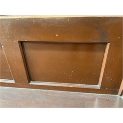 Pair of brown painted wooden church pews  - THIS LOT IS TO BE COLLECTED BY APPOINTMENT FROM DUGGLEBY STORAGE, GREAT HILL, EASTFIELD, SCARBOROUGH, YO11 3TX