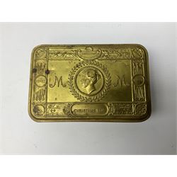 Framed WW2 'Special Order of the Day' poster date 24th May 1940 relating to Narvik in Norway; WW1 Princess Mary Christmas tin with quantity of uniform buttons; cigarette silk of the Prince of Wales in uniform; Royal Navy dinner menus, including HMS Daedalus Taranto forty-third, forty-fourth and forty-fifth anniversary dinners, 1983-1985, the wardroom mess summer ball, etc   