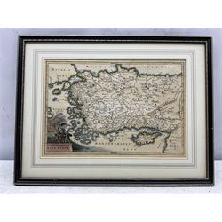 Gerardus Mercator (Flemish 1512-1594): 'Asia Minor', engraved map c.1650 with later hand colour 22cm x 32cm
