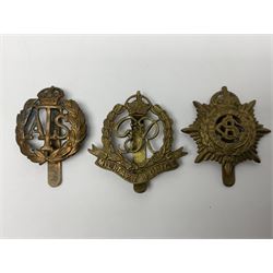 Twenty-seven military metal cap badges including Royal tank Corps, Reconnaissance Corps, Royal Armoured Corps, Royal Corps of Signals, Womens Army Auxiliary Corps, Queen Mary's Army Auxiliary Corps, Auxiliary Territorial Service,  Royal Engineers, REME, Army physical Training Corps etc 