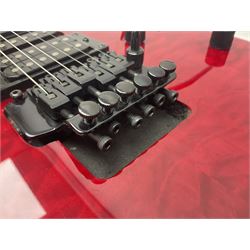 Maverick HSH rock guitar with Floyd Rose tremolo, L100cm overall; in soft carrying case.
