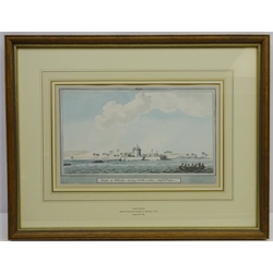  Rev. Cooper Willyams (British 1762-1816): 'Egypt - Castle of Aboukir bearing S'6'W 5 miles August 12th 1798', watercolour signed inscribed and dated 21cm x 31.5cm  Notes: Willyams, whose father was a commander in the Royal Navy, was Chaplin on board H.M.S Swiftsure during the battle of the Nile 1st-3rd August 1798 this watercolour was executed nine days after the battle when the castle was still occupied by the French Army. Willyams' landscapes of Egypt, Palestine, Greece, Italy, Minorca, and Gibraltar were posthumously published along with his account of the Battle of the Nile   