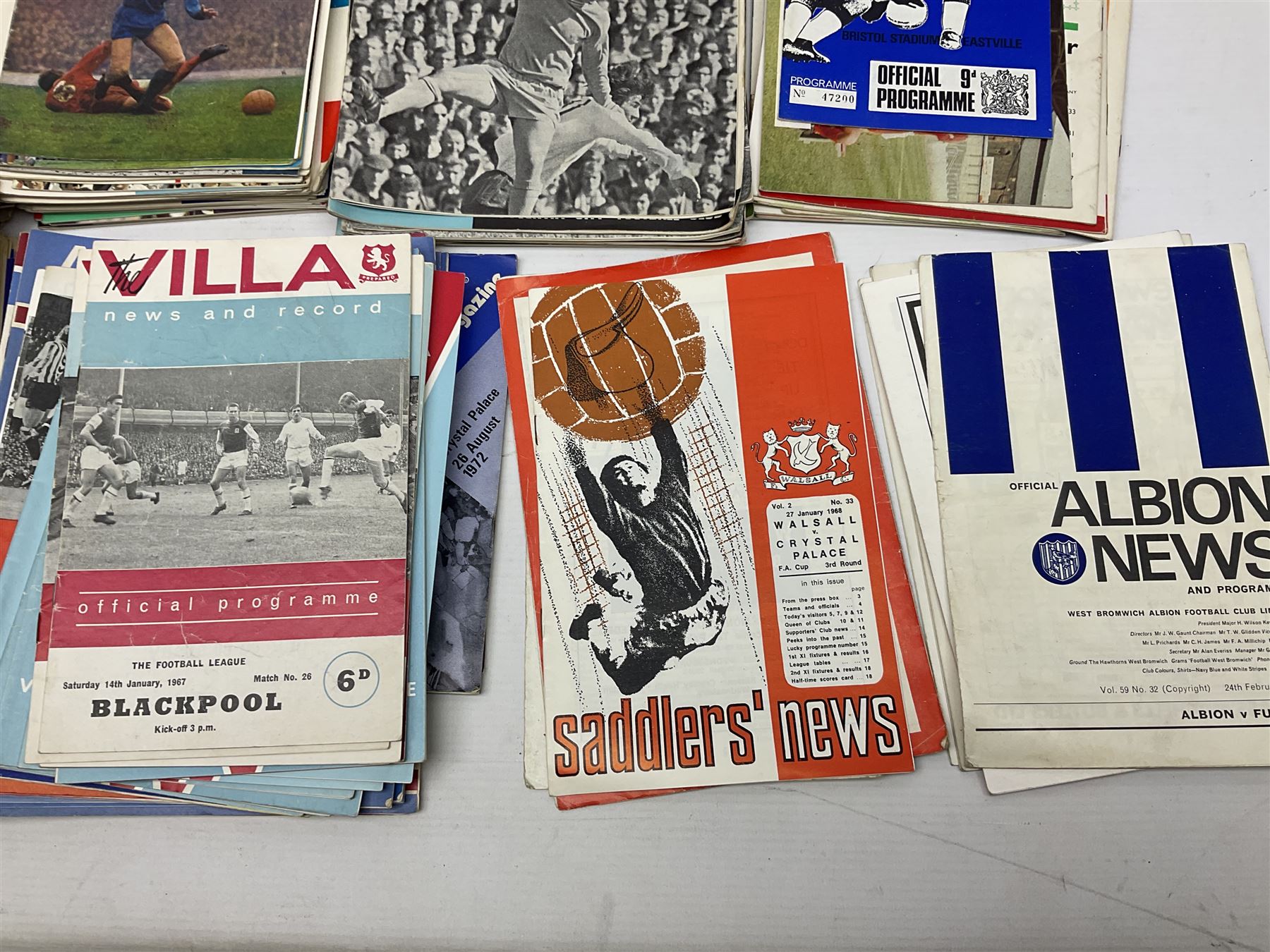 Collection of assorted football programmes, including International examples, together with copies of Football League Review and other memorabilia