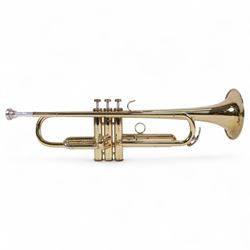 Amati Kraslice B flat trumpet-model ATR201 in velvet lined hard case, with mouthpiece. 