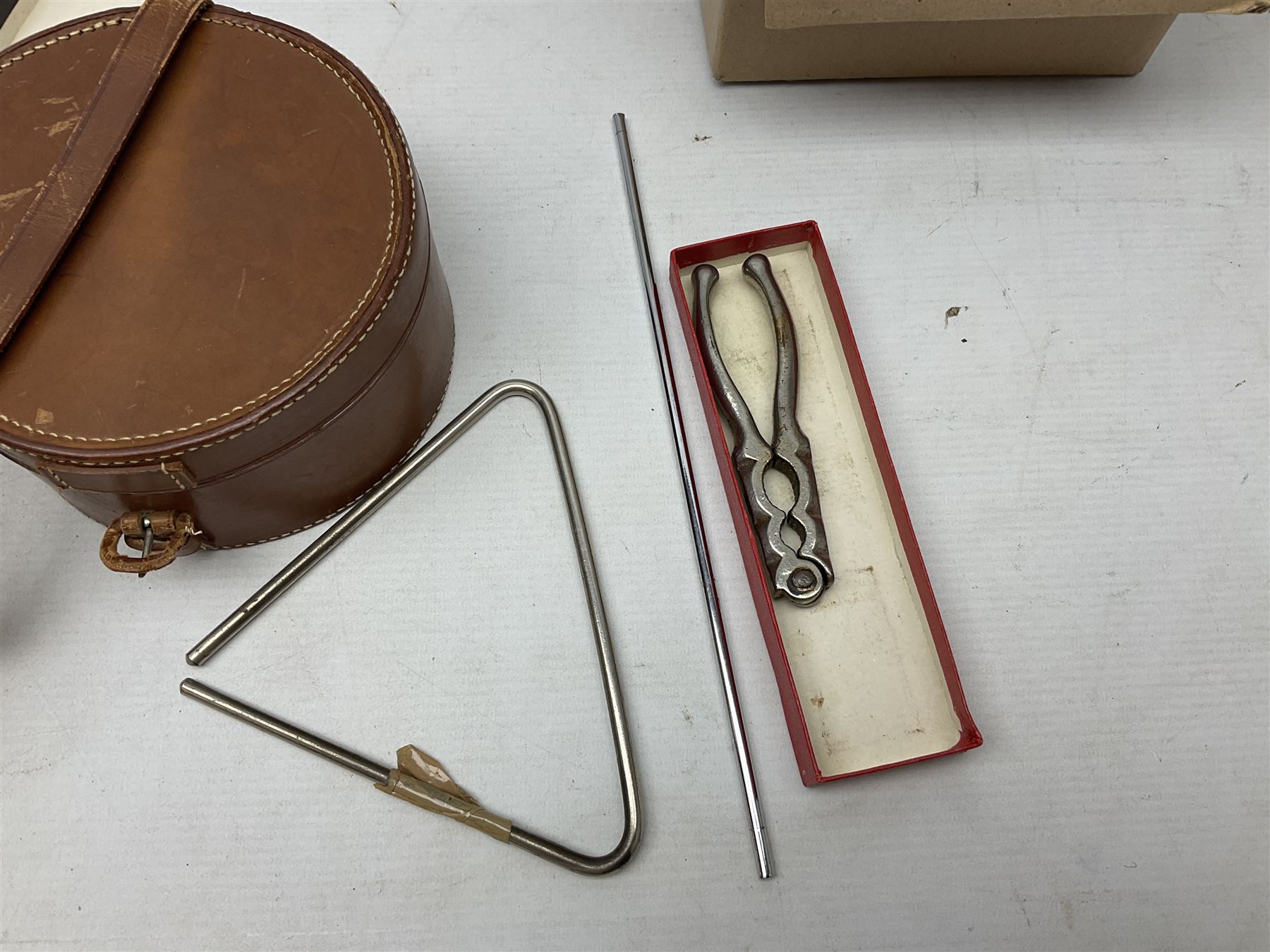 Silver and mother of pearl folding fruit knife together with a similar silver folding button hook, 19th century surgical knife in tortoiseshell cases by Krohne & Sesemann and three Hohner harmonicas, quantity of vintage child's games and toys to include cards, puzzles and misc, Rudyard Kipling, Wood's Illustrated Natural History, Twenty Poems from Rudyard Kipling First published in 1918 Methuen & Co Ltd, London, 1958 Observer cutting etc 