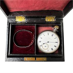 Silver cased Elgin pocket watch, Thai silver belt buckle, silver cigarette case and money clip