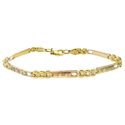 18ct gold link bracelet, stamped 750