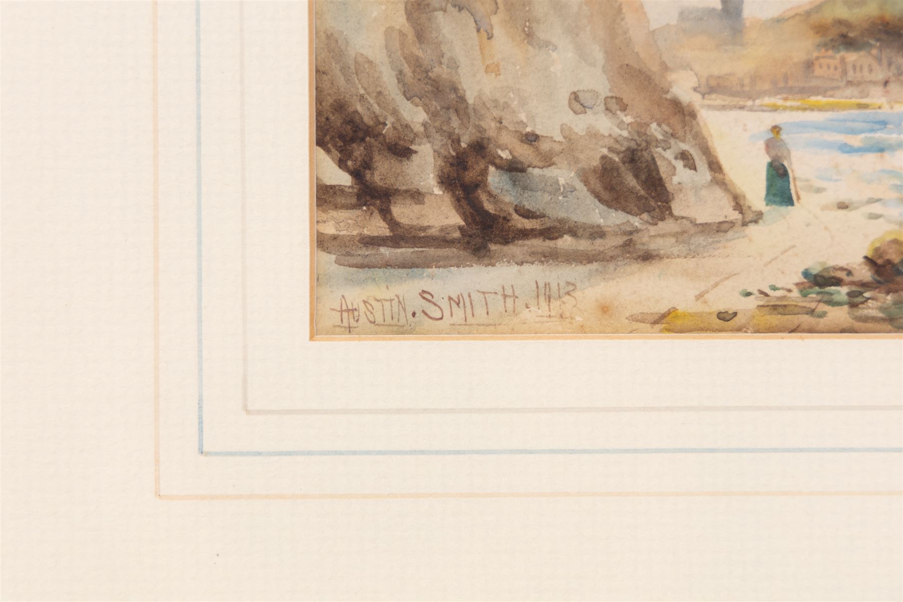 John Wynne Williams (British fl.1900-1920): Whitehead Hill and St Marys Steps, pair watercolours signed 24cm x 15cm; Austen Smith (British Early 20th Century): View towards Scarborough Castle, watercolour signed and dated 1913, 10.5cm x 17.5cm; A Smith (British Early 20th Century): Scarborough Harbour Scenes, pair watercolours signed 22cm x 34.5cm (5)