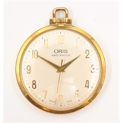  Oris Swiss made Art Deco gold-plated anti-shock pocket watch  