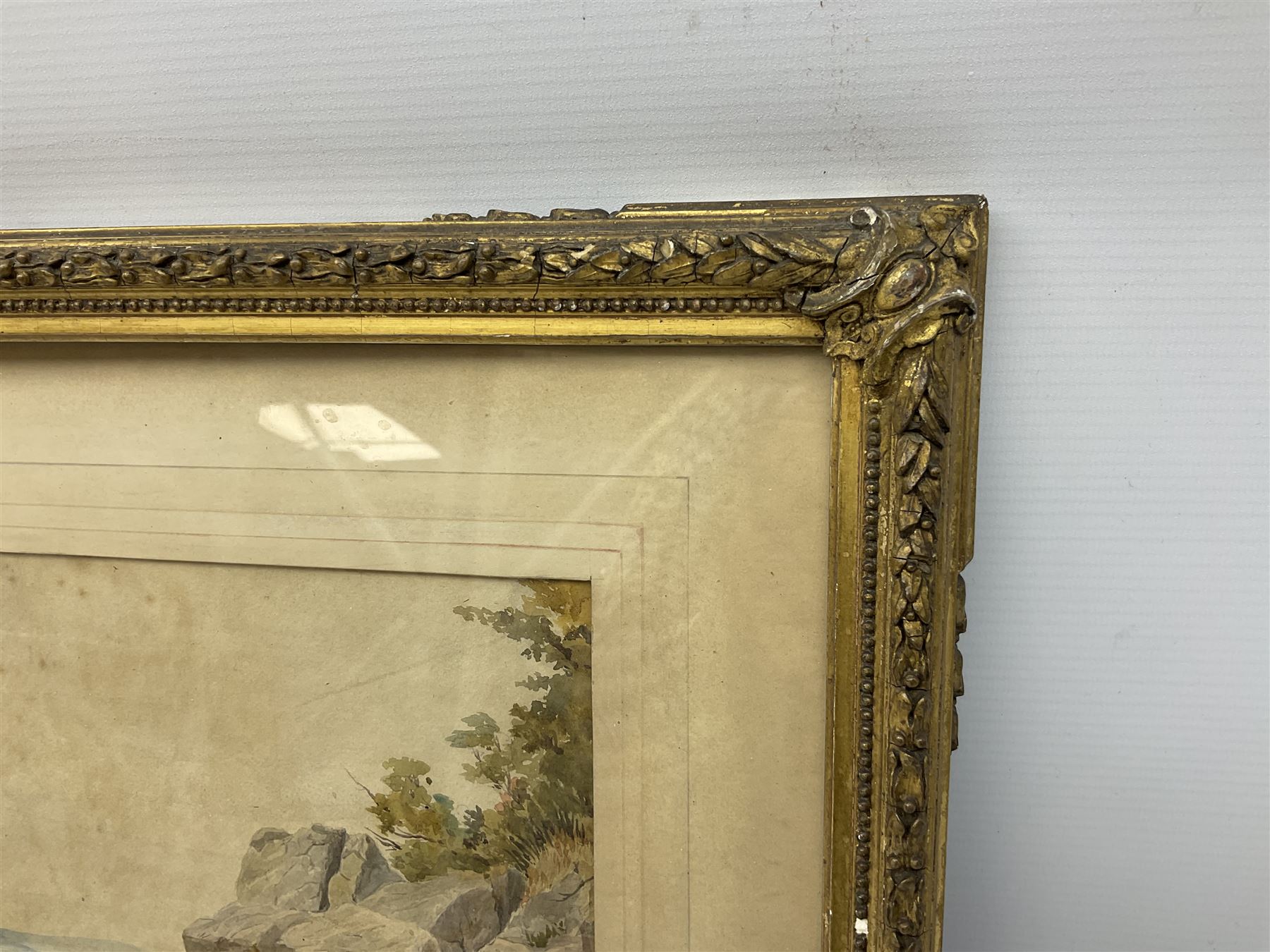 E L R (British 19th century): Loch Fishing with sailing boats, watercolour signed and dated 1893 together with two more similar watercolours max 24cm x 60cm (3)