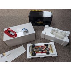 Exoto Grand Prix Classics 1:18 scale Gilles Villeneuve Ferrari 312T4 #12, 1979 Championship 2nd with Ferrari umbrella, boxed