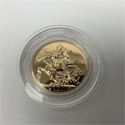 Queen Elizabeth II 2017 gold full sovereign coin