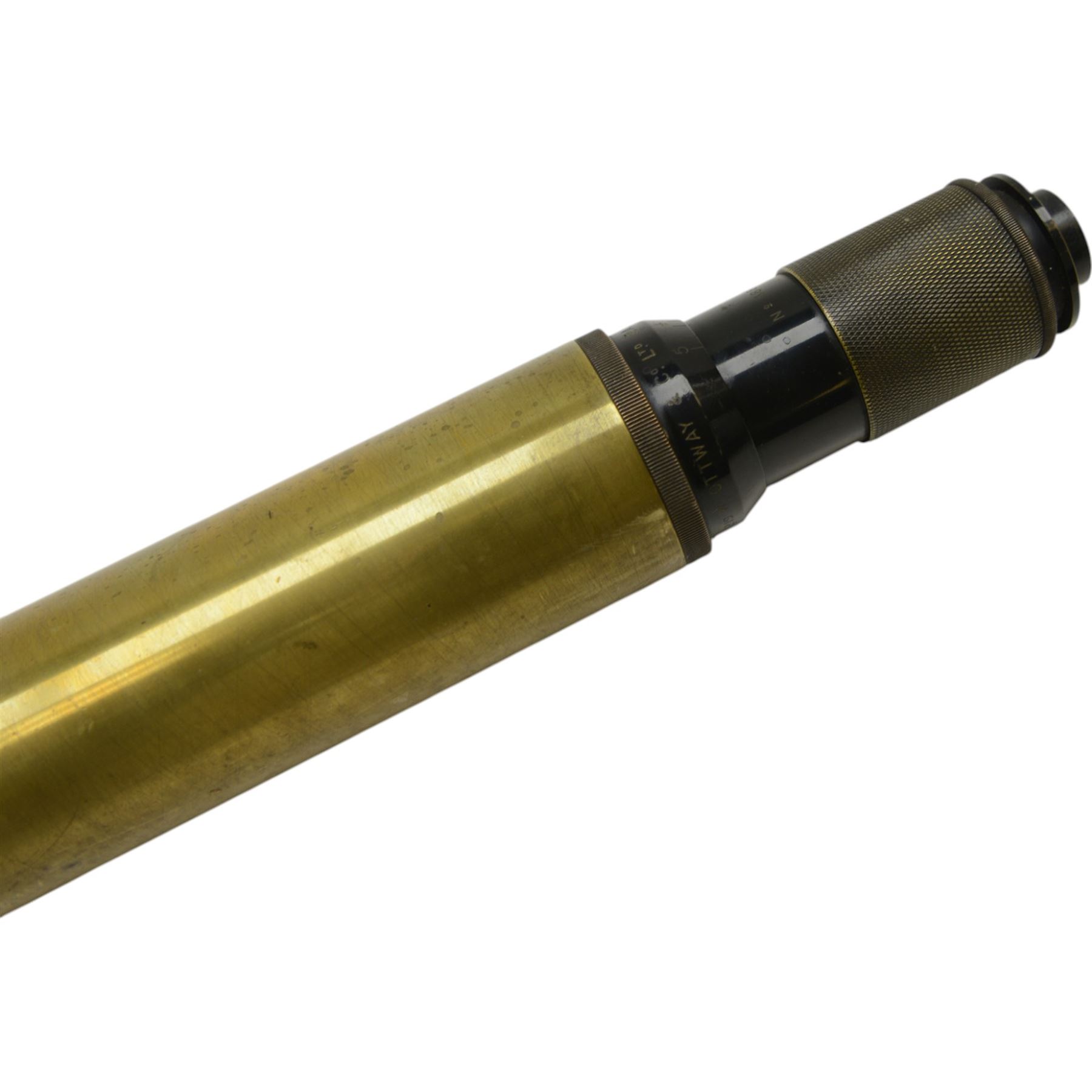  Ottway & Co military sighting scope in a case inscribed 'W.Ottway & Co Ltd 1916 Power 6', together with another Ottoway sighting scope 