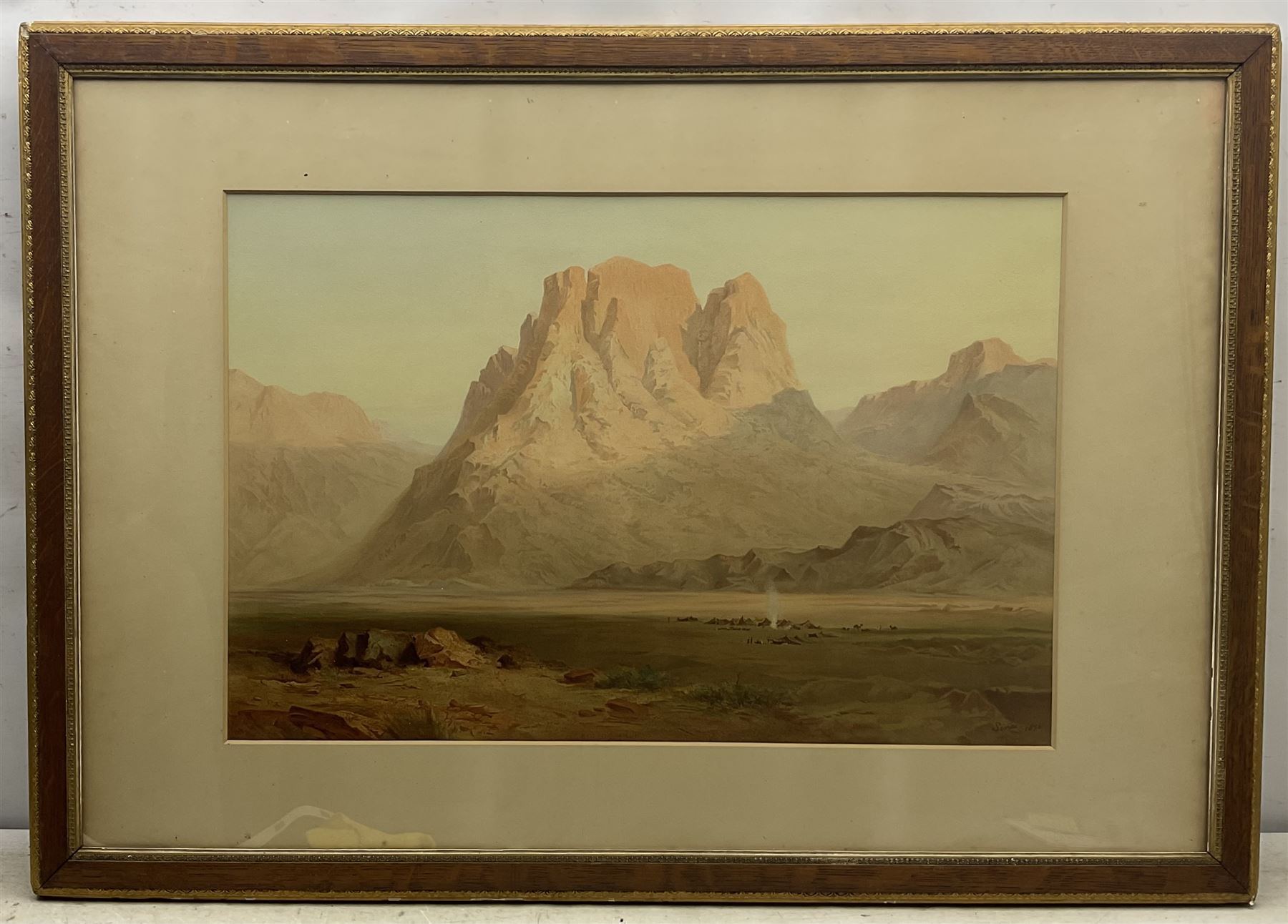 After John Templeton Lucas (British 1836-1880): 'Sinai 1876', print pub. Goupil and Company London, 51.5cm x 78cm 