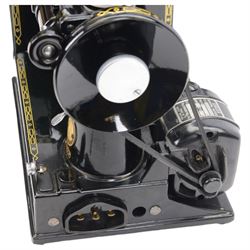 Singer 221K electric sewing machine, with case and accessories