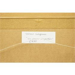Steven Lingham (British Contemporary): 'On Closer Inspection' - Fox Study, gouache signed 38cm x 40cm