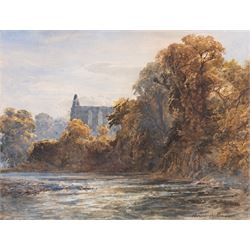 Bernard Walter Evans (British 1848-1922): 'Bolton Abbey', watercolour signed, titled on th...