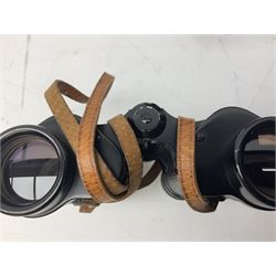 Eleven pairs of binoculars, to include Zeiss Wetzler 20x50, Taylor-Hobson Bino Prism No.2 Mk.III military stamped 1943 with broad arrow,  Swift Tecnar 16x50, J.T Coppock Oceanic Bloomed 10x50, Hensoldt Wetzlar Dialyt 7x42 etc