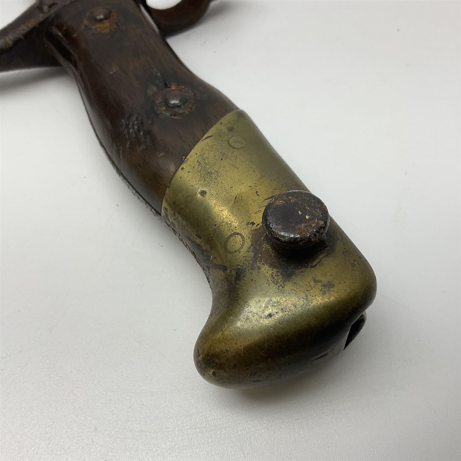 Two 19th century French model 1874 epee bayonets, each with 52cm steel blade, and armoury dates for 1880 and 1881 L64cm overall (2)