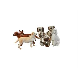 Beswick fox, together with Royal Doulton red setter, Coalport labrador and other collectables