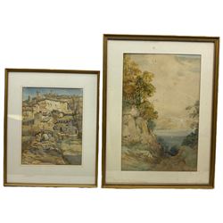 AE Martin: 'Assisi', watercolour signed and titled; John Wilson: Landscape, watercolour signed (2)