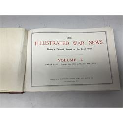 The Illustrated War News - Being a Pictorial Record of the Great War. Parts 1 -96 August 12th 1014 - June 7th 1916 uniformly bound in eight oblong quarto volumes with half-leather/gilt binding. Published by The Illustrated London News (8)