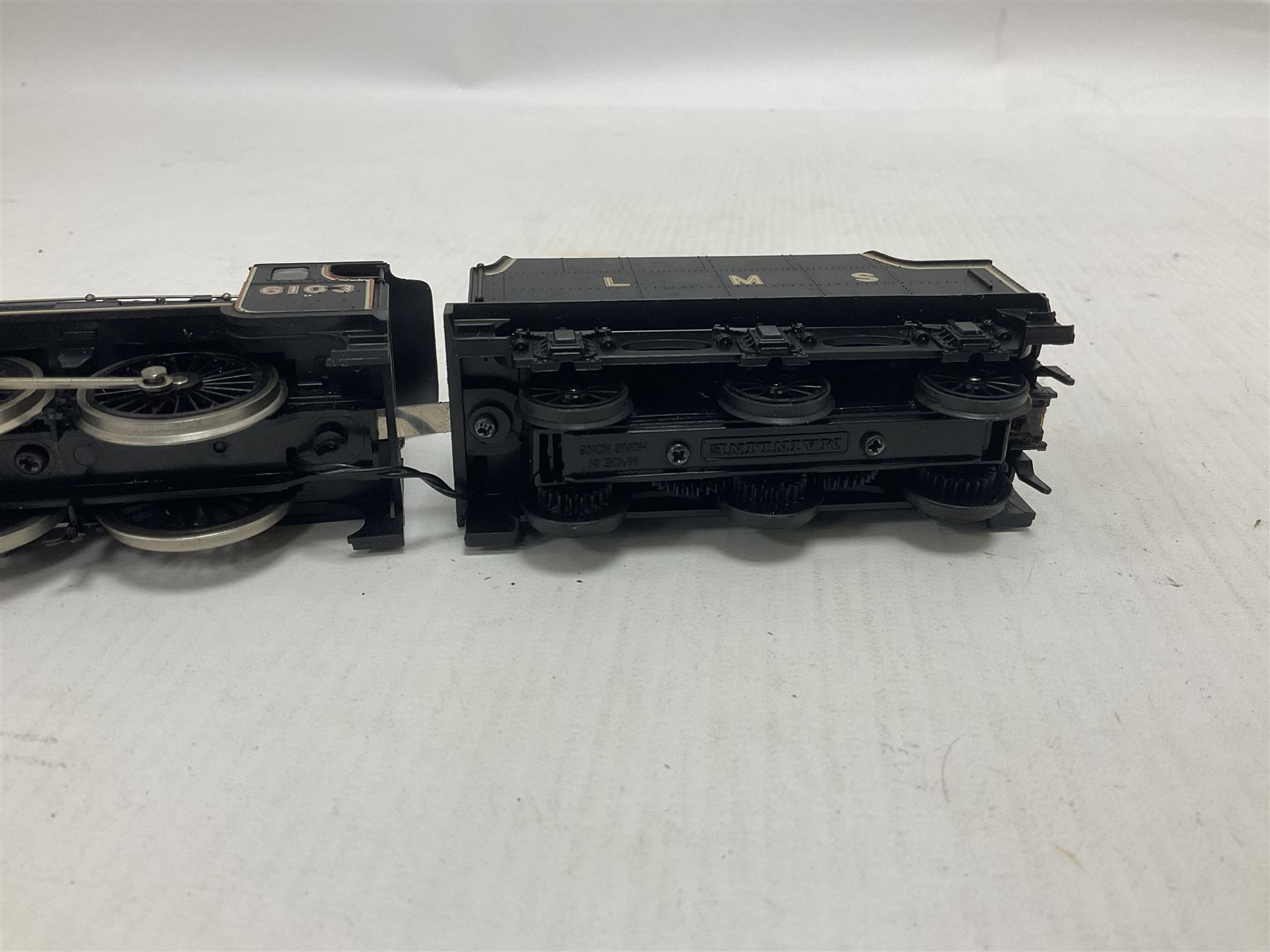 Airfix ‘00’ gauge - seven locomotives comprising Class 7P (Royal Scot) ‘Royal Scots Fusilier’ 4-6-0 no.6103 in LMS black with Mainline tender; two Class N2 0-6-2T no.69531 in BR black; Class 1282 2-4-0 no.20185 in LMS black; Class 61XX 2-6-2T no.6167 in BR black; Class 14XX 0-4-2T no.1466 in GWR green, all unboxed; Class 4F 0-6-0 no.4454 in LMS black, in original box (7)