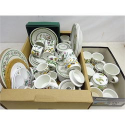  Portmerion 'Botanic Garden' tea and dinner ware and other ceramics in two boxes  