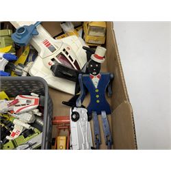 Star wars - Kenner Millenium Falcon spaceship with De Agostini boxed smaller model; X-Wing Fighter; and three story books on the original trilogy of films; together with other TV/Film related spacecraft; Mamod steam roller; assorted unboxed and playworn die-cast models etc