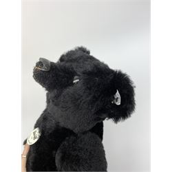 Steiff limited edition 'Mohair Teddy Bear 1907 replica' in black, No.2379/3000, H16