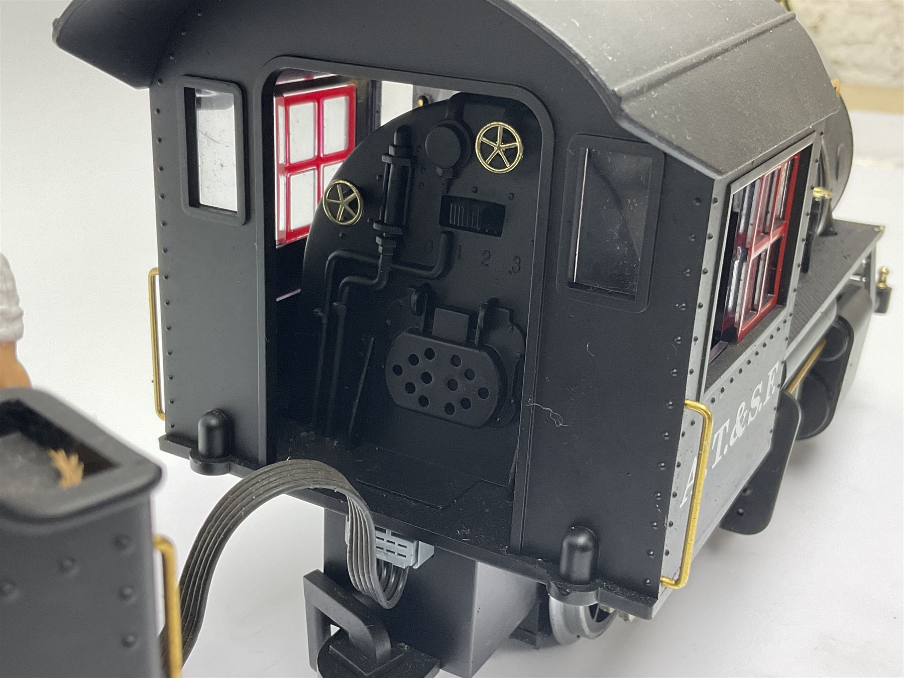 LGB (Lehmann Gross Bahn) G scale, gauge 1 2-4-0 steam locomotive, No 20231, in Santa Fe black livery, numbered 1217, unboxed