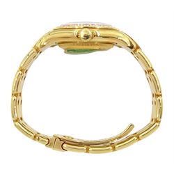 Rolex Oyster Perpetual Datejust Pearlmaster ladies 18ct gold automatic wristwatch, Ref. 69298, Serial No. T293223, champagne dial with diamond hour markers and diamond set bezel, on original 18ct Pearlmaster bracelet with fold-over clasp, with papers