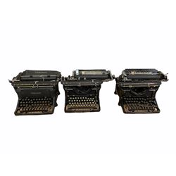 Three early 20th century Underwood typewriters (3)