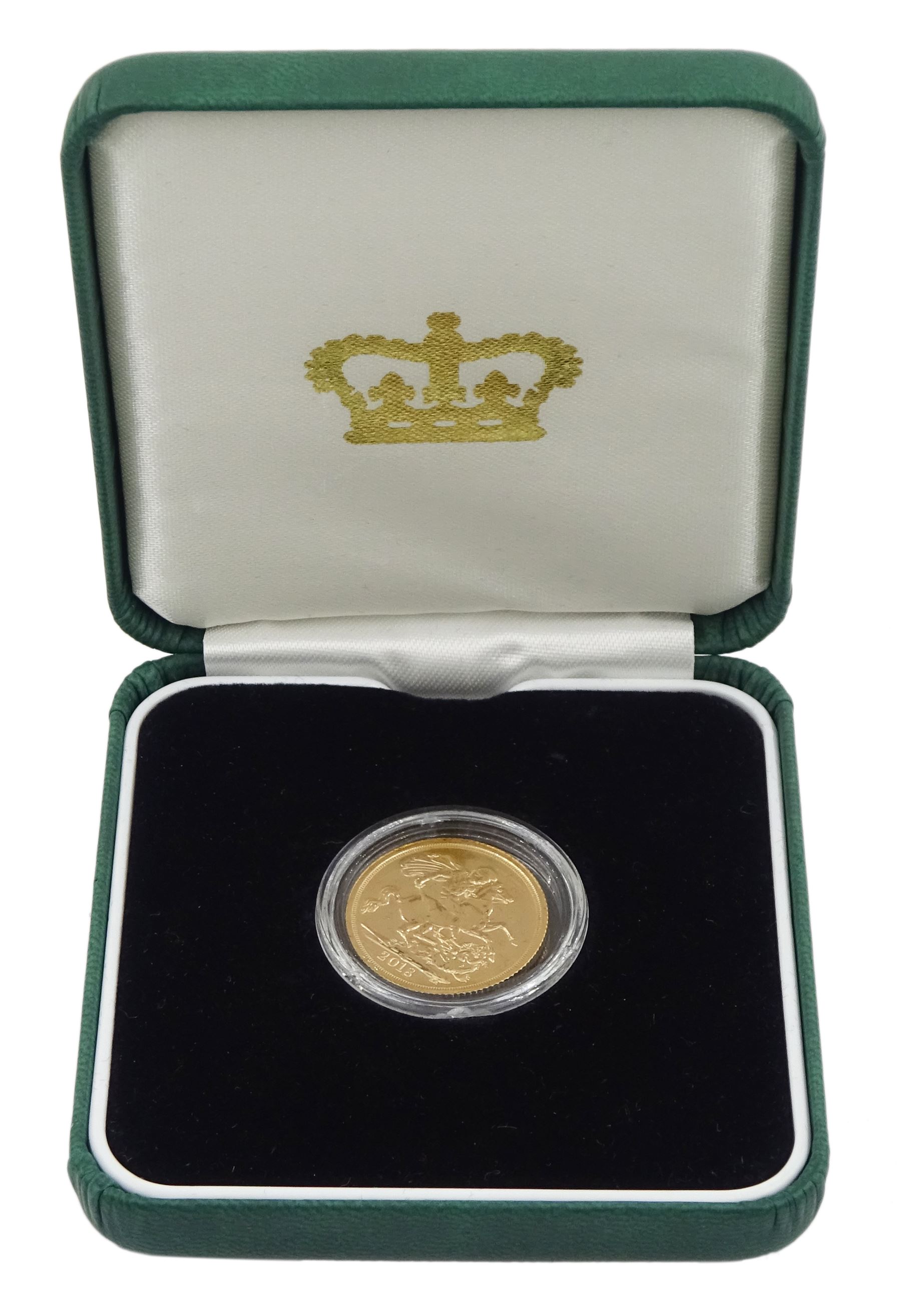 Queen Elizabeth II 2018 gold full sovereign coin, housed in an Imperial Coins case