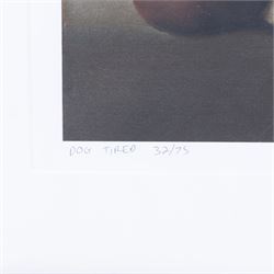 Richard Buckley (British Contemporary): 'Dog Tired', limited edition print signed titled and numbered 32/75 in pencil 28cm x 35cm 