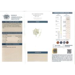 18ct white gold diamond daisy cluster ring, set with seven round brilliant cut diamonds, stamped 750, total diamond weight 2.16 carat, with World Gemological Institute report