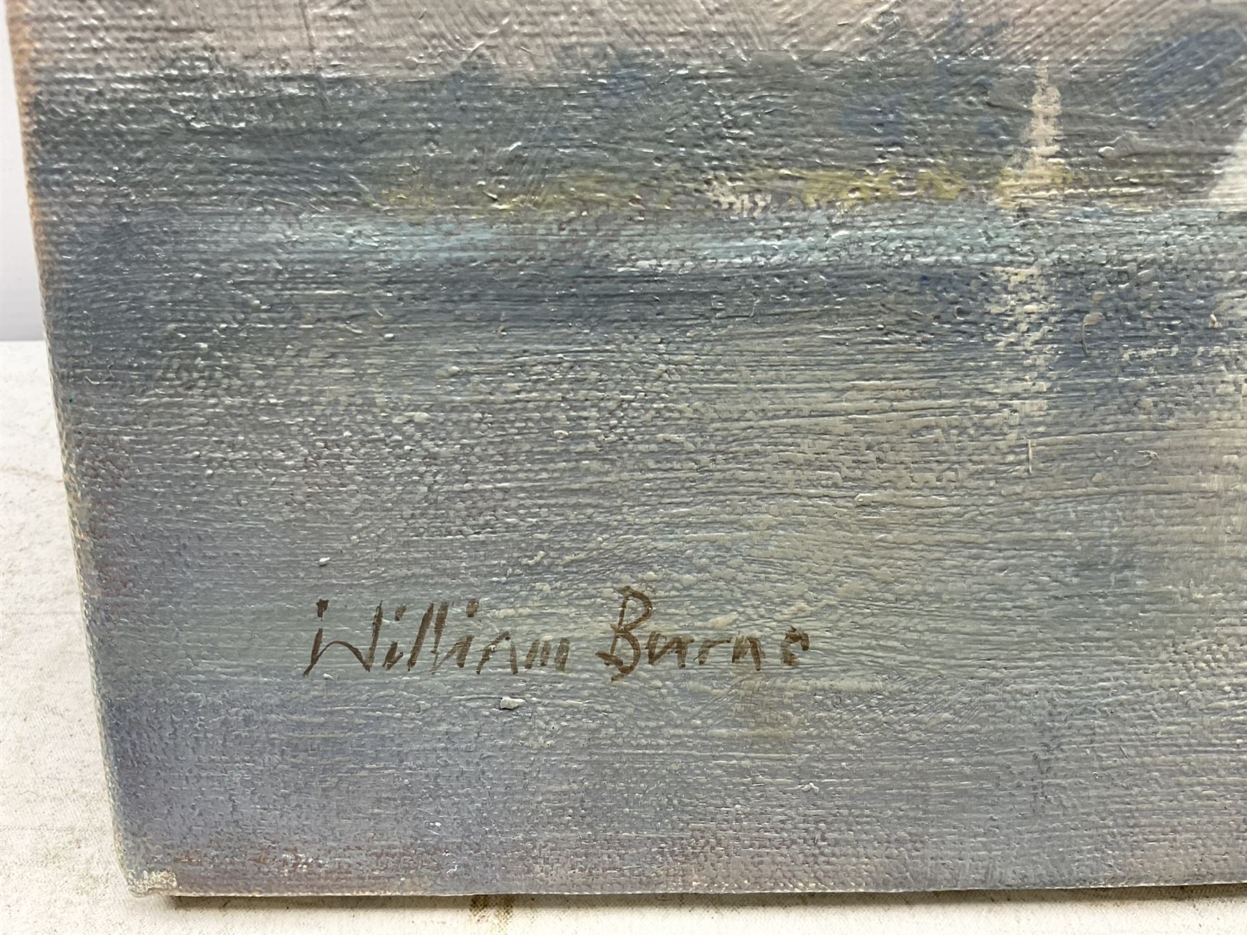 William Burns (British 1923-2010): 'Barge Race on the Orwell Suffolk', oil on canvas signed, titled verso 41cm x 61cm (unframed) 
Provenance: direct from the artist's family