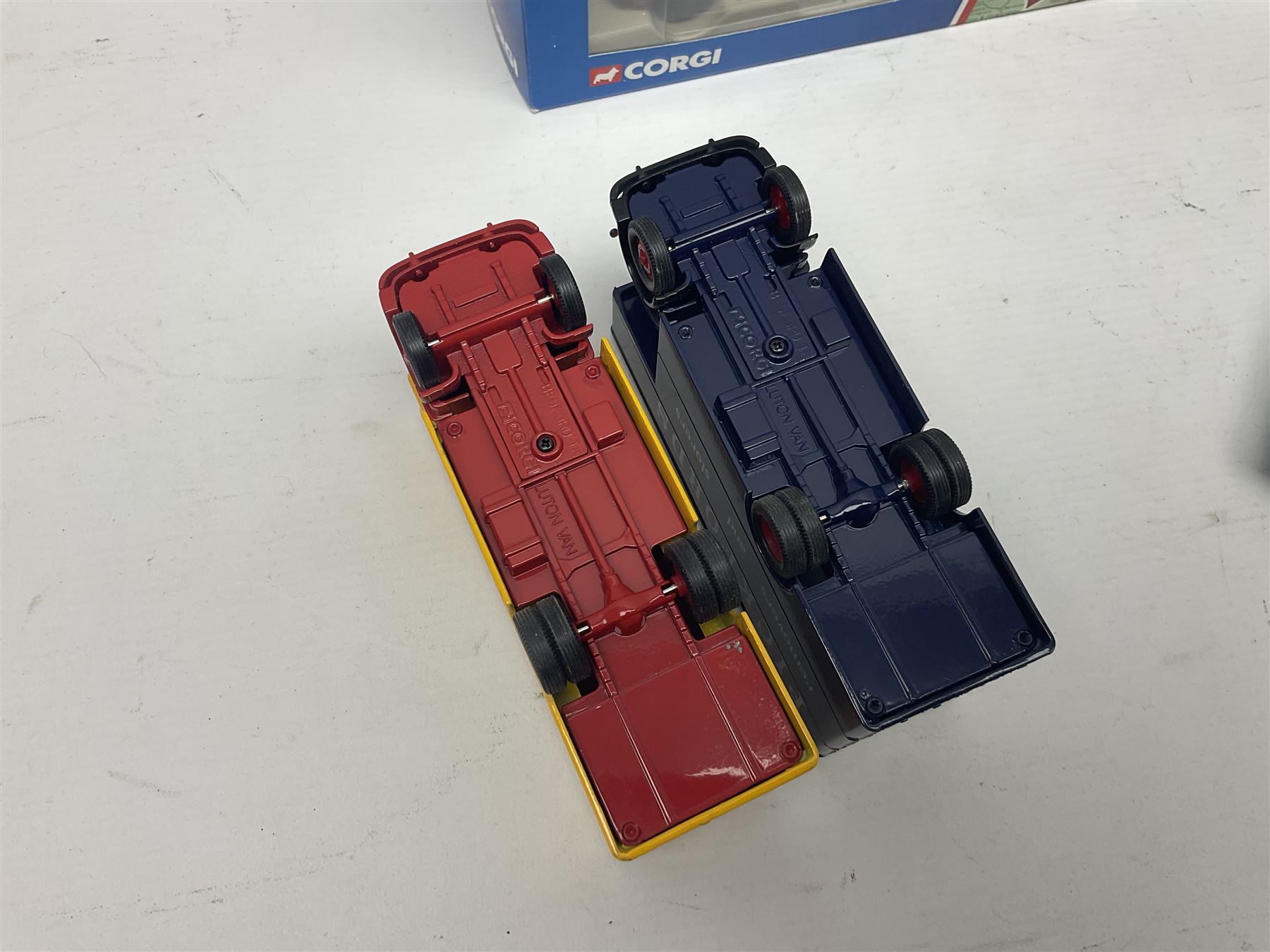 Corgi - approximately forty die-cast models of various scales to include ‘On the Move’ CC11406 and CC11407, both boxed; Renault 16, Ford Consul Classic, Vanwall Racing Car etc 