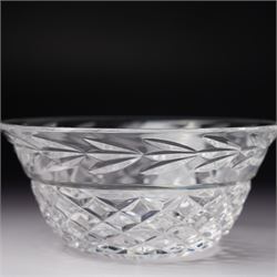 Waterford Crystal 'Glandore' pattern large bowl, boxed, and four smaller 'Glandore' pattern bowls, two boxed (5)