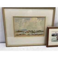 Don Micklethwaite (British 1936-): Boat at Rest in Scarborough Harbour, watercolour signed 12cm x 17cm; Bill Lowe (British 1922-2006): 'South Bay Rock Pool, Scarborough', watercolour signed 20cm x 32cm (2)