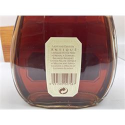 Presentation set comprising Hine Antique cognac 70cl, 40% volume and four miniature bottles of Hine cognac, 1957, 1960, two 1982, all 5cl, 40%   together with bottle of Tokaji sweet wine, 500ml, 13%