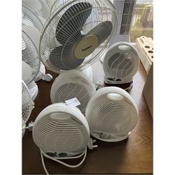 Set of nine desk cooling fans and five heaters (14).- LOT SUBJECT TO VAT ON THE HAMMER PRICE - To be collected by appointment from The Ambassador Hotel, 36-38 Esplanade, Scarborough YO11 2AY. ALL GOODS MUST BE REMOVED BY WEDNESDAY 15TH JUNE.