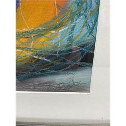 Christine Flinton (British 1953-): 'Floats and Nets', pastel signed, titled and dated 2014 verso 62cm x 48cm