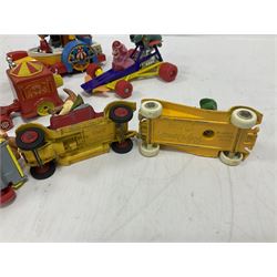 Corgi/Dinky - twelve unboxed and playworn TV/Film related die-cast models including Popeye Paddle Wagon; Dick Dastardly; Magic Roundabout; Muppets; Basil Brush; and Noddy (12)