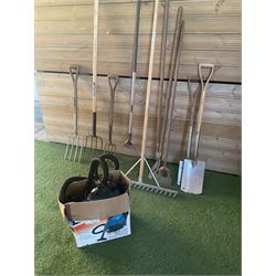  Selection of gardening tools and Draper wet and dry vacuum  - THIS LOT IS TO BE COLLECTED BY APPOINTMENT FROM DUGGLEBY STORAGE, GREAT HILL, EASTFIELD, SCARBOROUGH, YO11 3TX