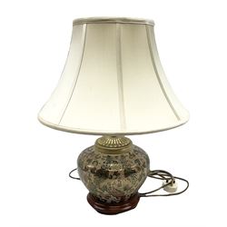 Rochamp Kashmir Kutani table lamp, with cream shade, excluding shade H32cm