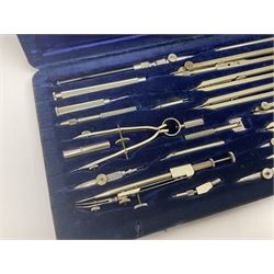 J Halden & Co cased drawing set, together with other cased drawing sets, including examples from prazision garantie and Kern Swiss 